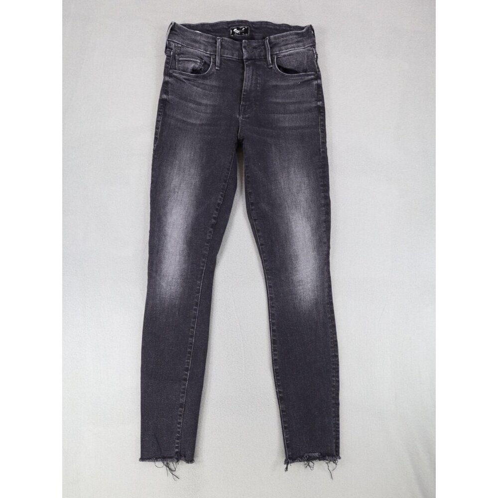 Mother Jeans Womens 24 Gray The Looker Ankle Fray Night Hawk Casual Made USA